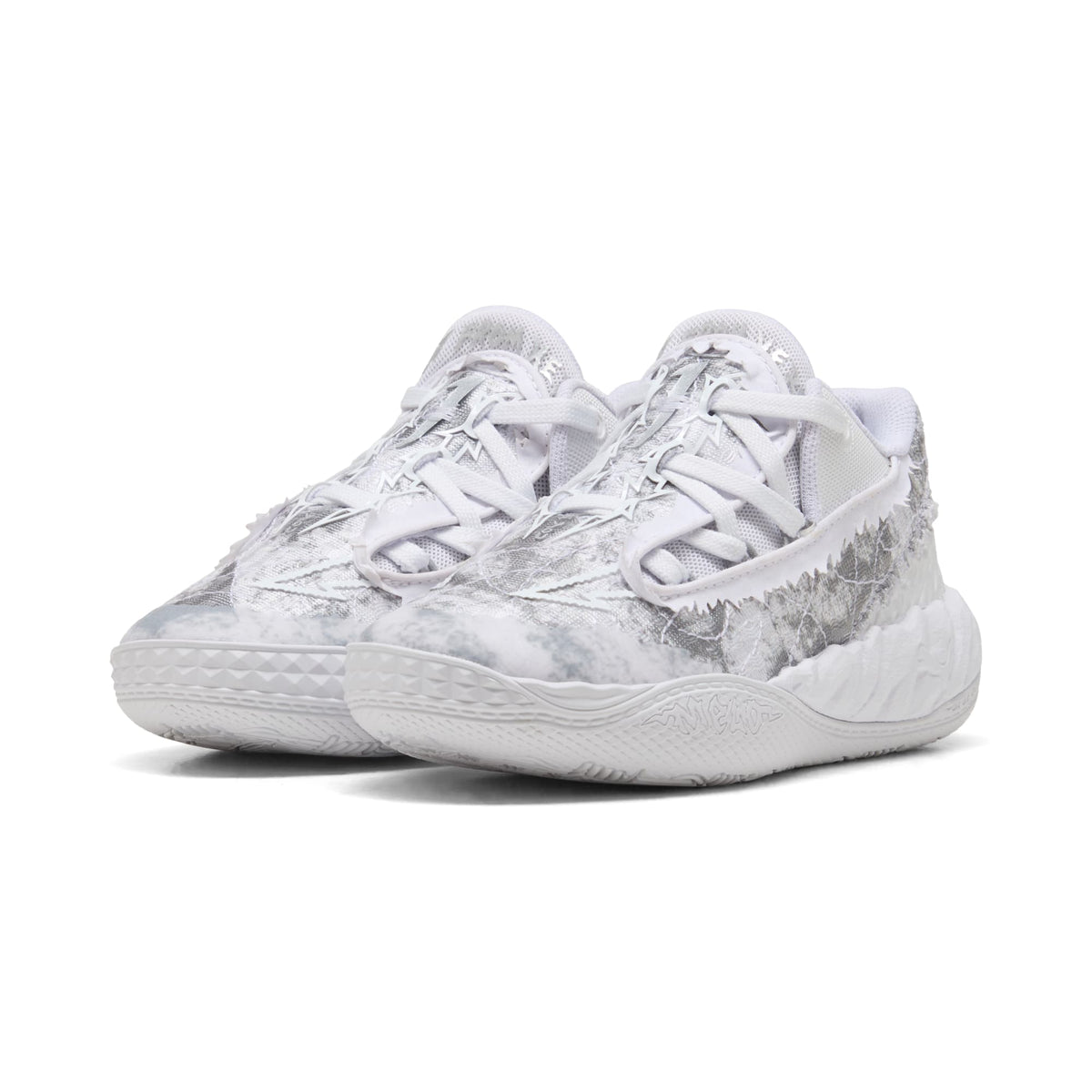 Tenis de basquetbol para niños MB.05 Team – PUMA White-Gray Echo – vista 2