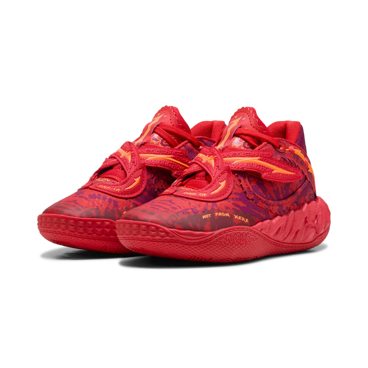 Tenis de basquetbol para niños PUMA x LAMELO BALL MB.05 Crowd Surf – PUMA Red-Magenta Gleam-Fluro Orange Pes – vista 2