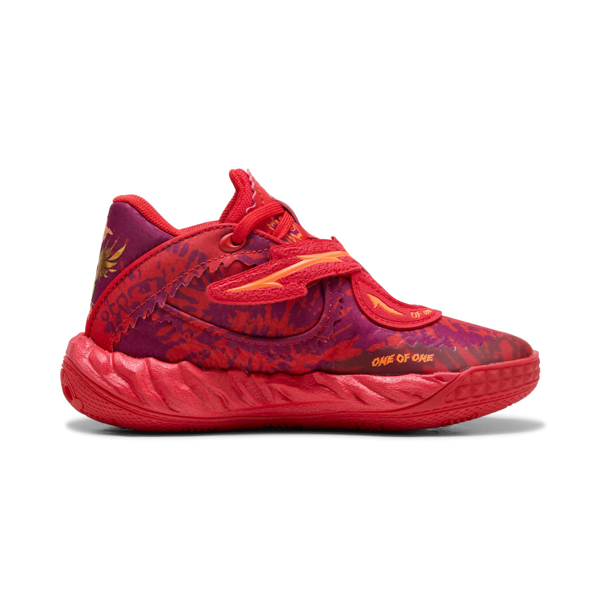 Tenis de basquetbol para niños PUMA x LAMELO BALL MB.05 Crowd Surf – PUMA Red-Magenta Gleam-Fluro Orange Pes – vista 5