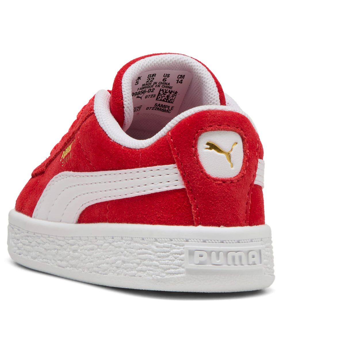 3 Colores, Tenis de gamuza Classic para infantes – For All Time Red-PUMA White – vista 3
