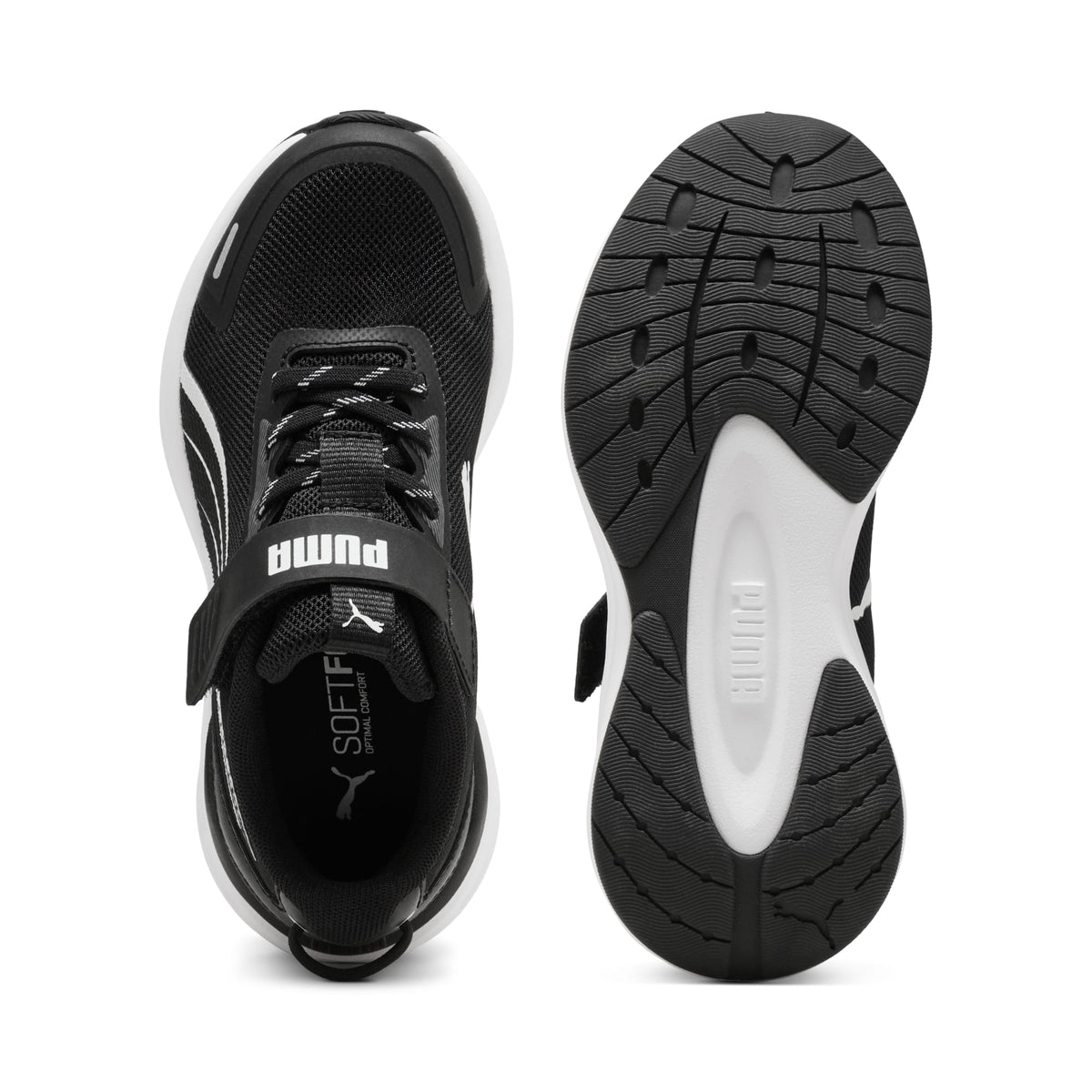 2 Colores, Tenis de running para niños Kruz ProFoam 2 – PUMA Black-PUMA White-Moody Gray – vista 4