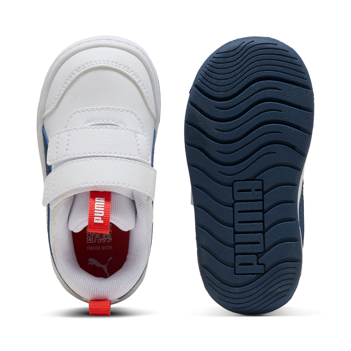 4 Colores, Tenis infantil Puma Multiflex 2 – PUMA White-Persian Blue – vista 4