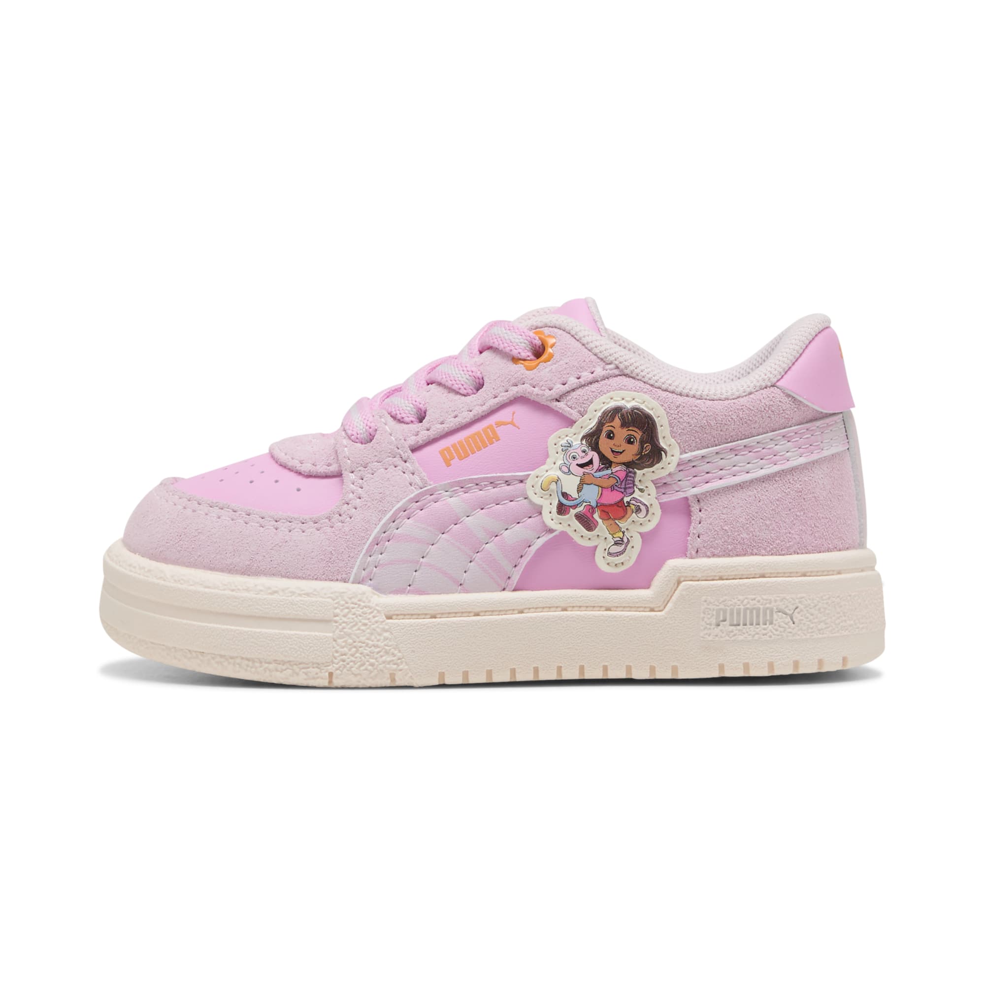 Tenis infantiles Easy On PUMA x DORA THE EXPLORER CA Pro – Powder Pink-Chambray Blue – vista 1