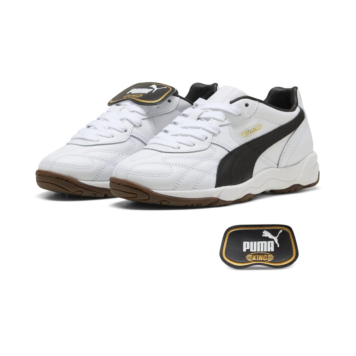 Tenis juvenil King Indoor – PUMA White-PUMA Black – vista 2