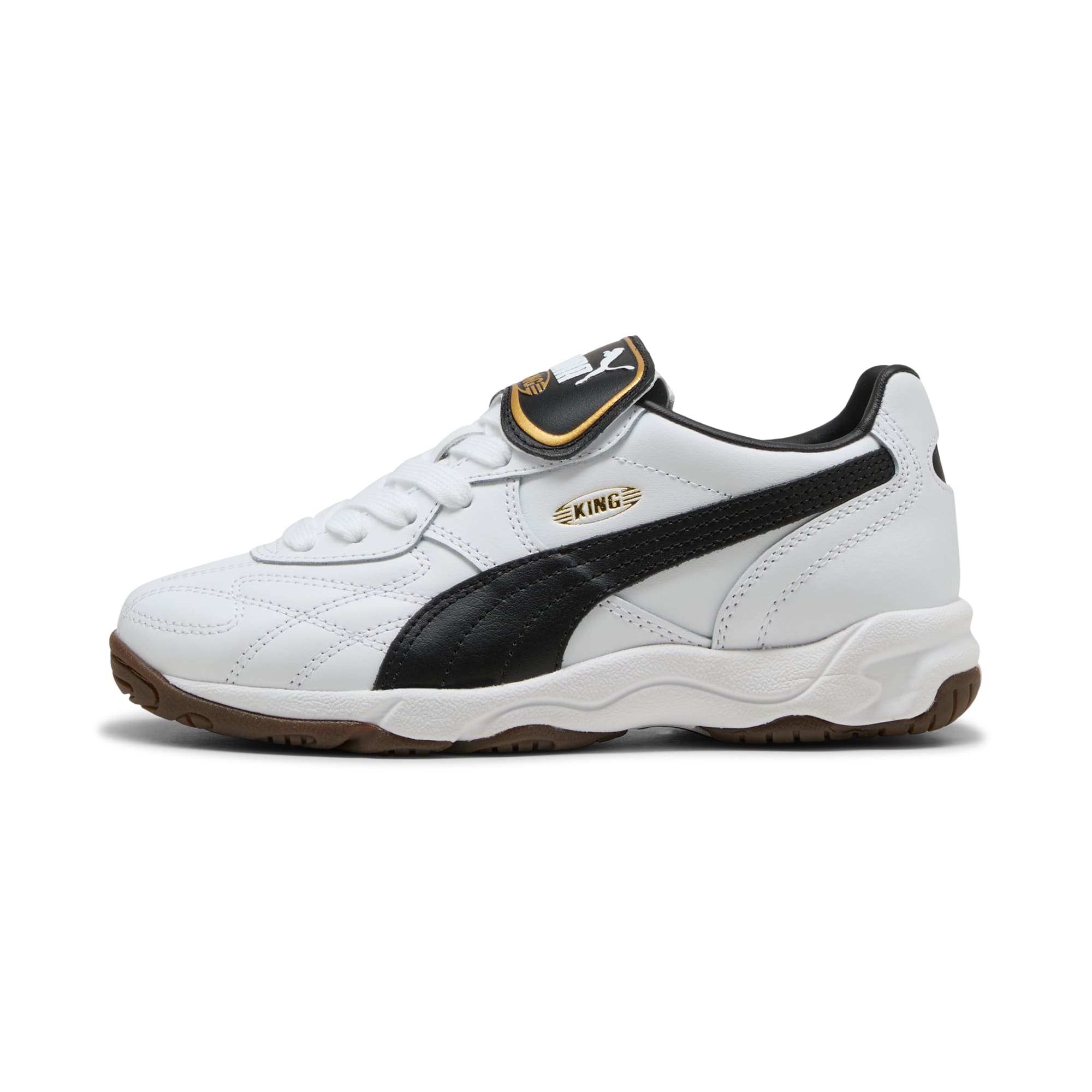 Tenis juvenil King Indoor – PUMA White-PUMA Black – vista 1