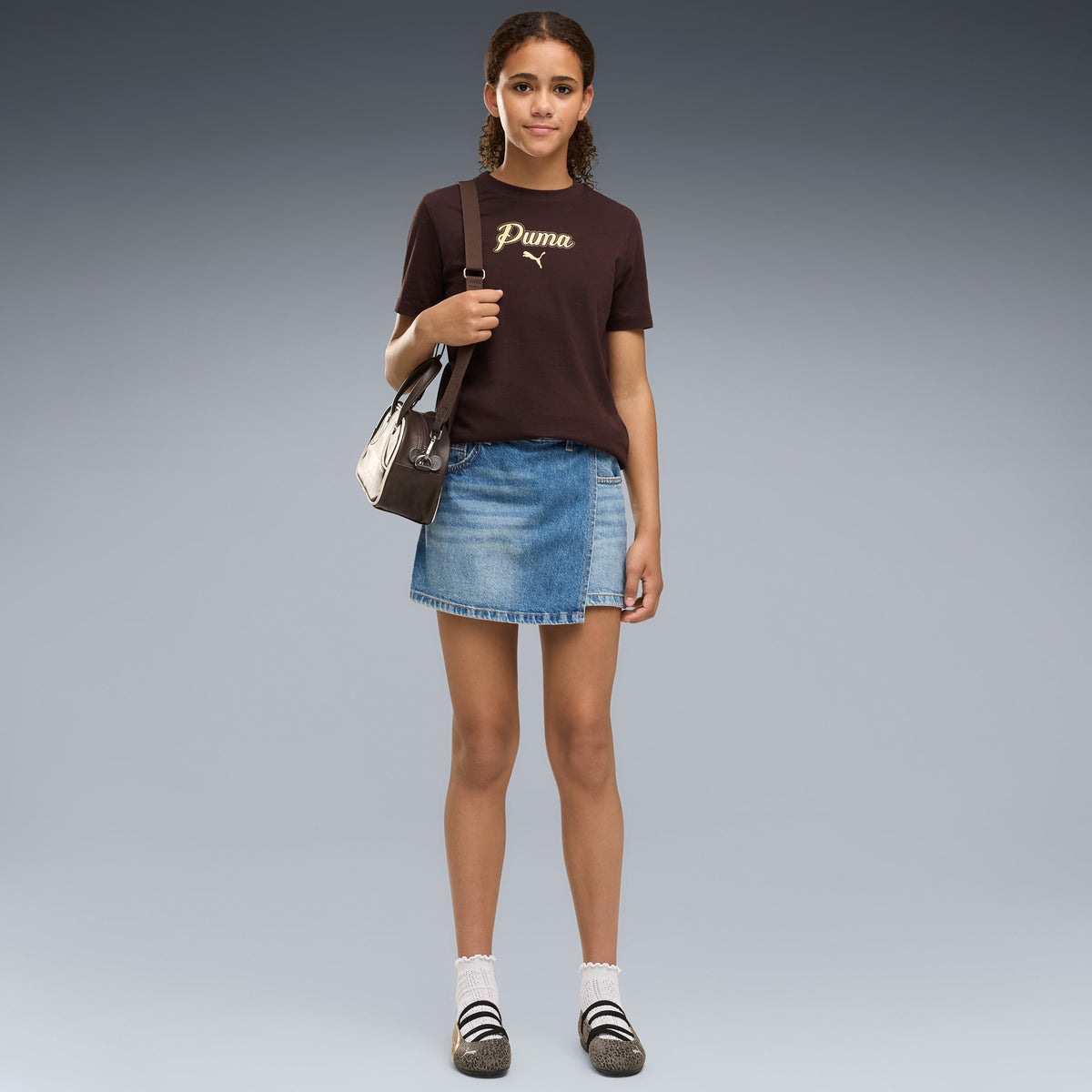 Tenis juvenil Speed Ballet LeoGirl – Matte Bronze-PUMA Gold – vista 3