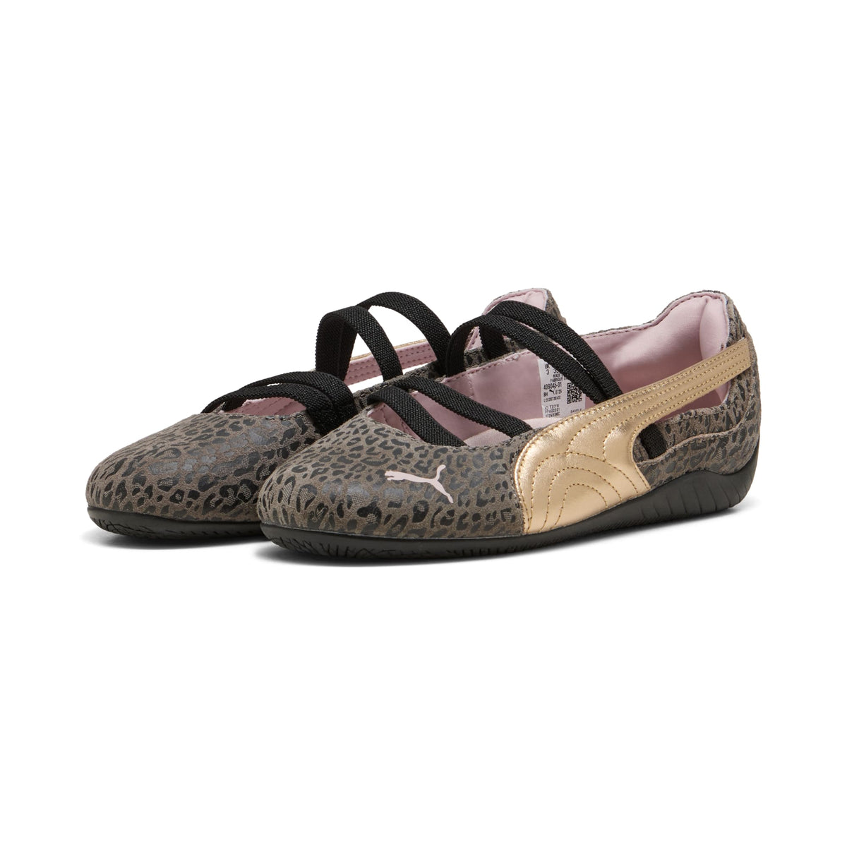 Tenis juvenil Speed Ballet LeoGirl – Matte Bronze-PUMA Gold – vista 4