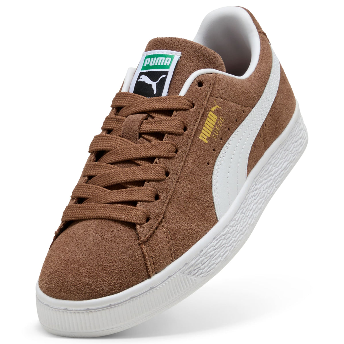 7 Colores, Tenis juvenil Suede Classic – Haute Coffee-PUMA White – vista 8