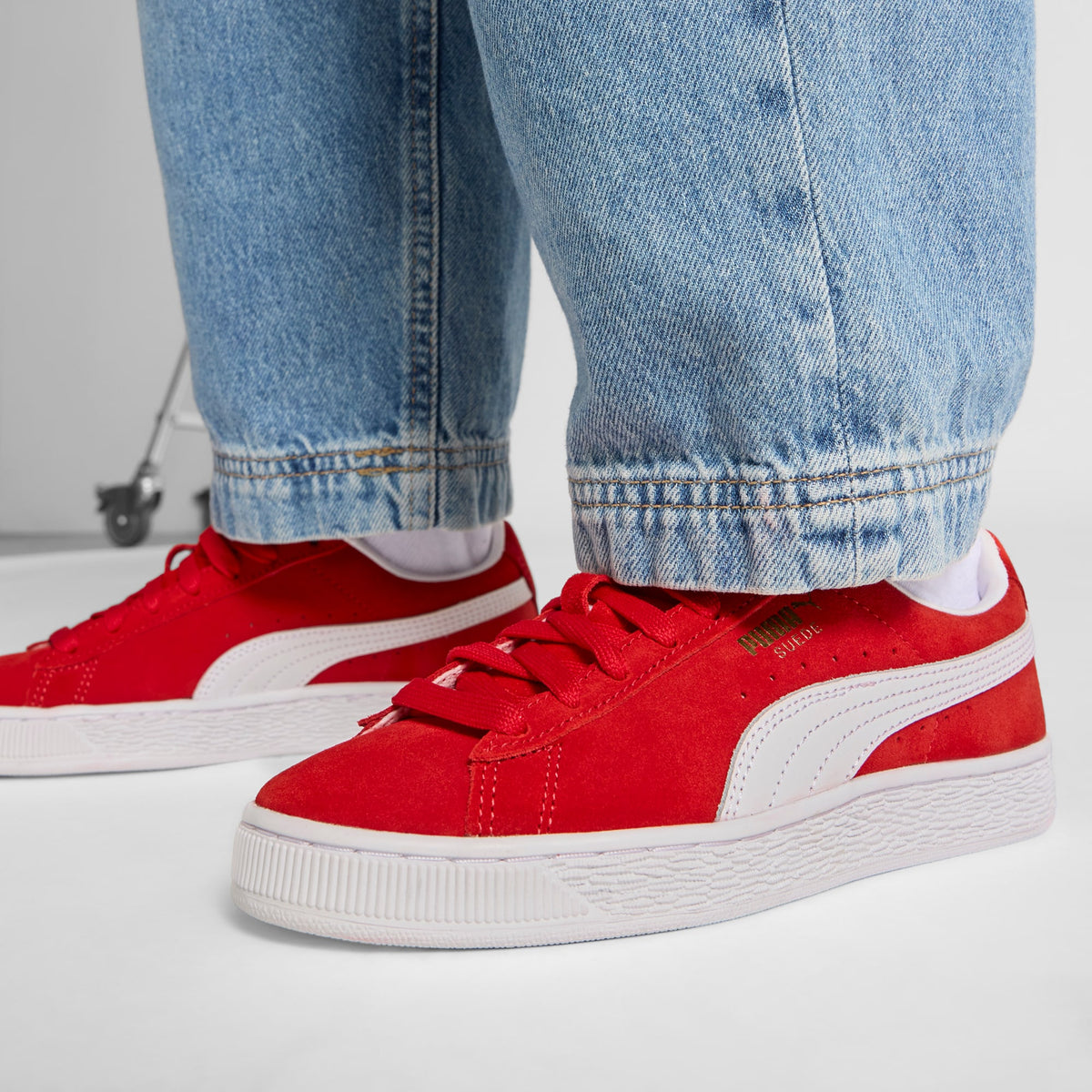 7 Colores, Tenis juvenil Suede Classic – For All Time Red-PUMA White – vista 2