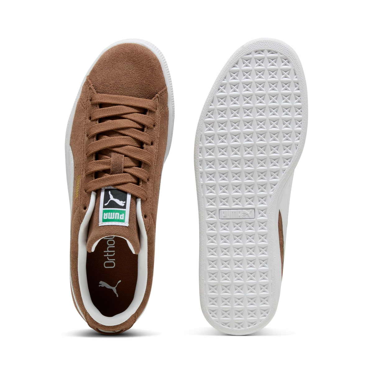 7 Colores, Tenis juvenil Suede Classic – Haute Coffee-PUMA White – vista 6