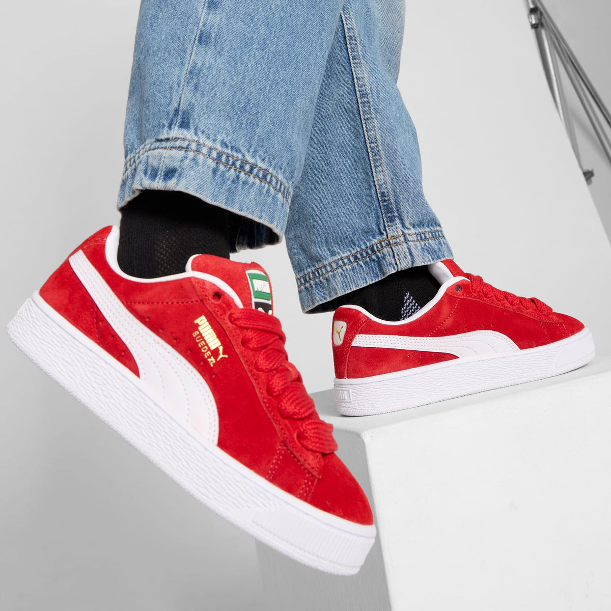 7 Colores, Tenis juvenil Suede XL – For All Time Red-PUMA White – vista 2