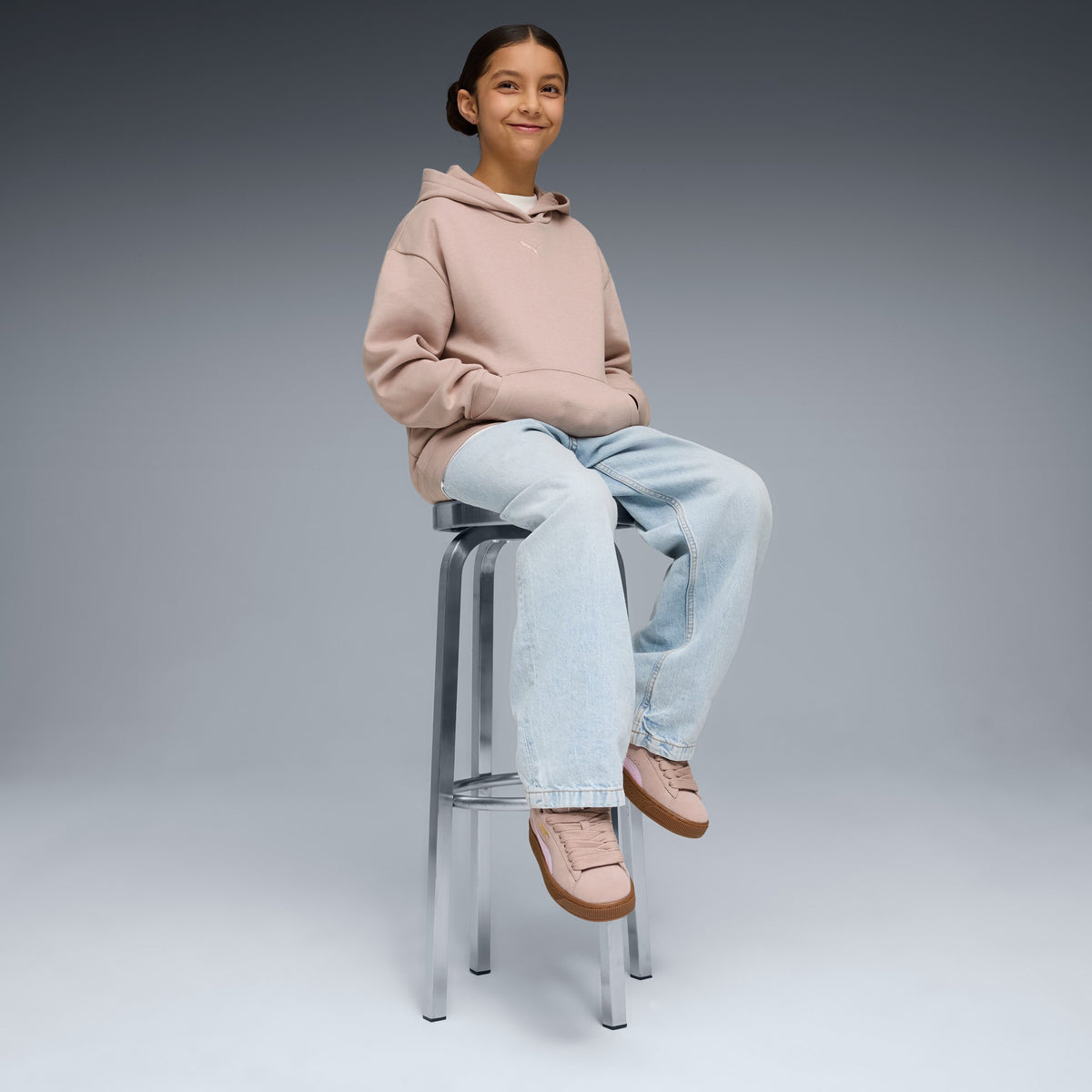 7 Colores, Tenis juvenil Suede XL – Rose Latte-Pearl Pink – vista 3