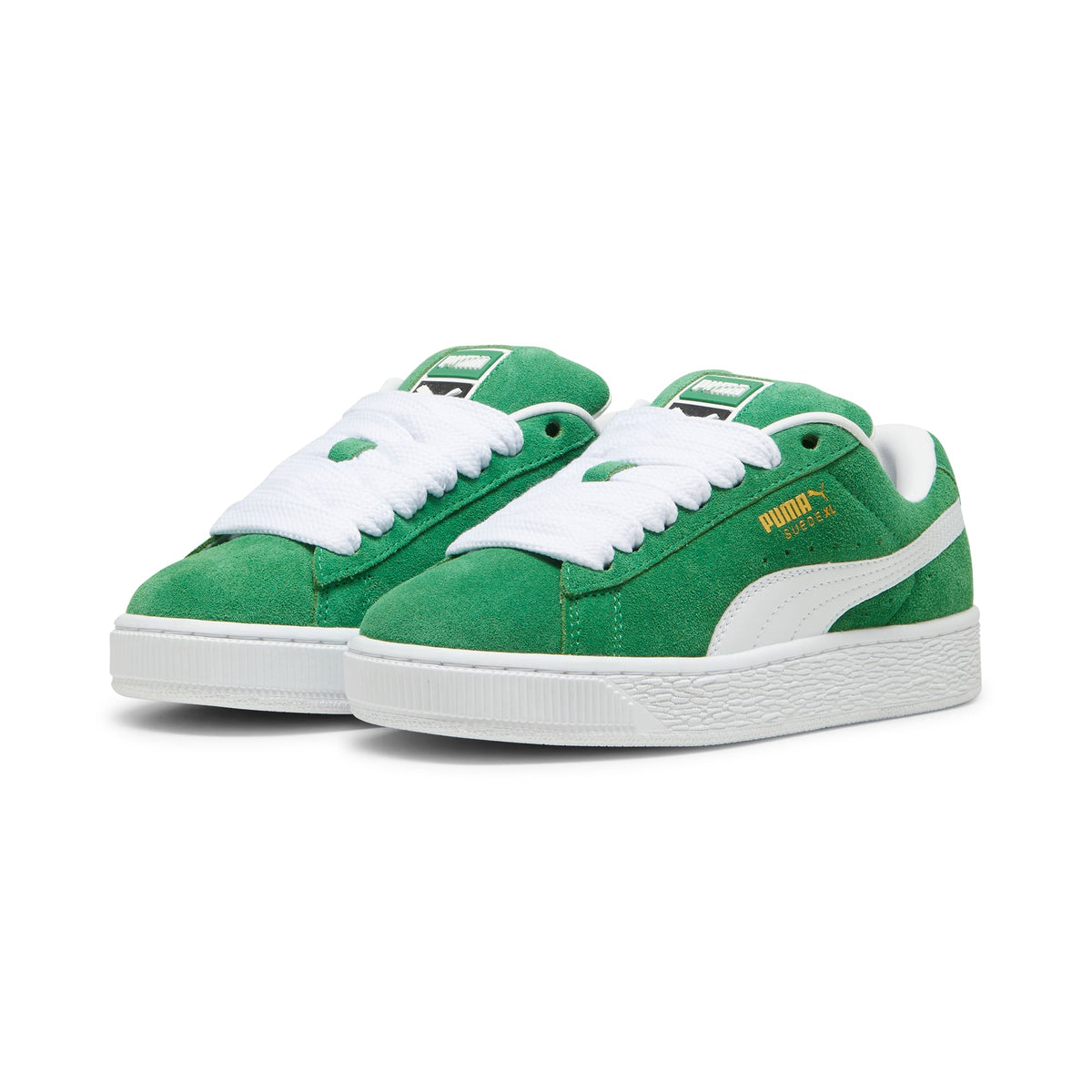 7 Colores, Tenis juvenil Suede XL – Archive Green-PUMA White – vista 4