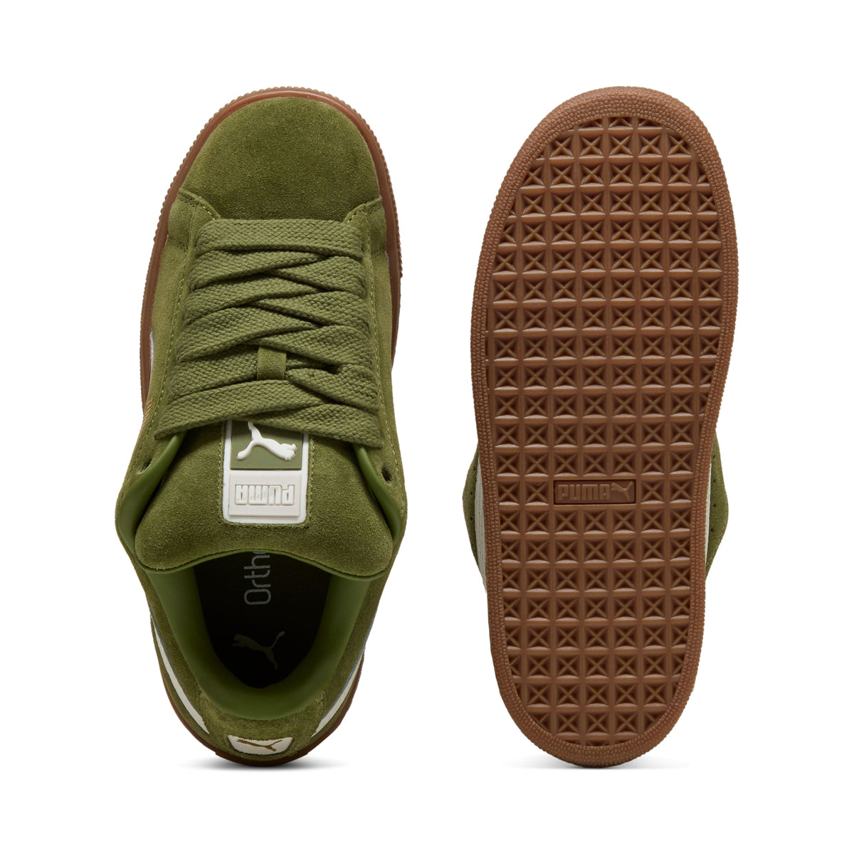 7 Colores, Tenis juvenil Suede XL – Olive Green-Vapor Gray – vista 4