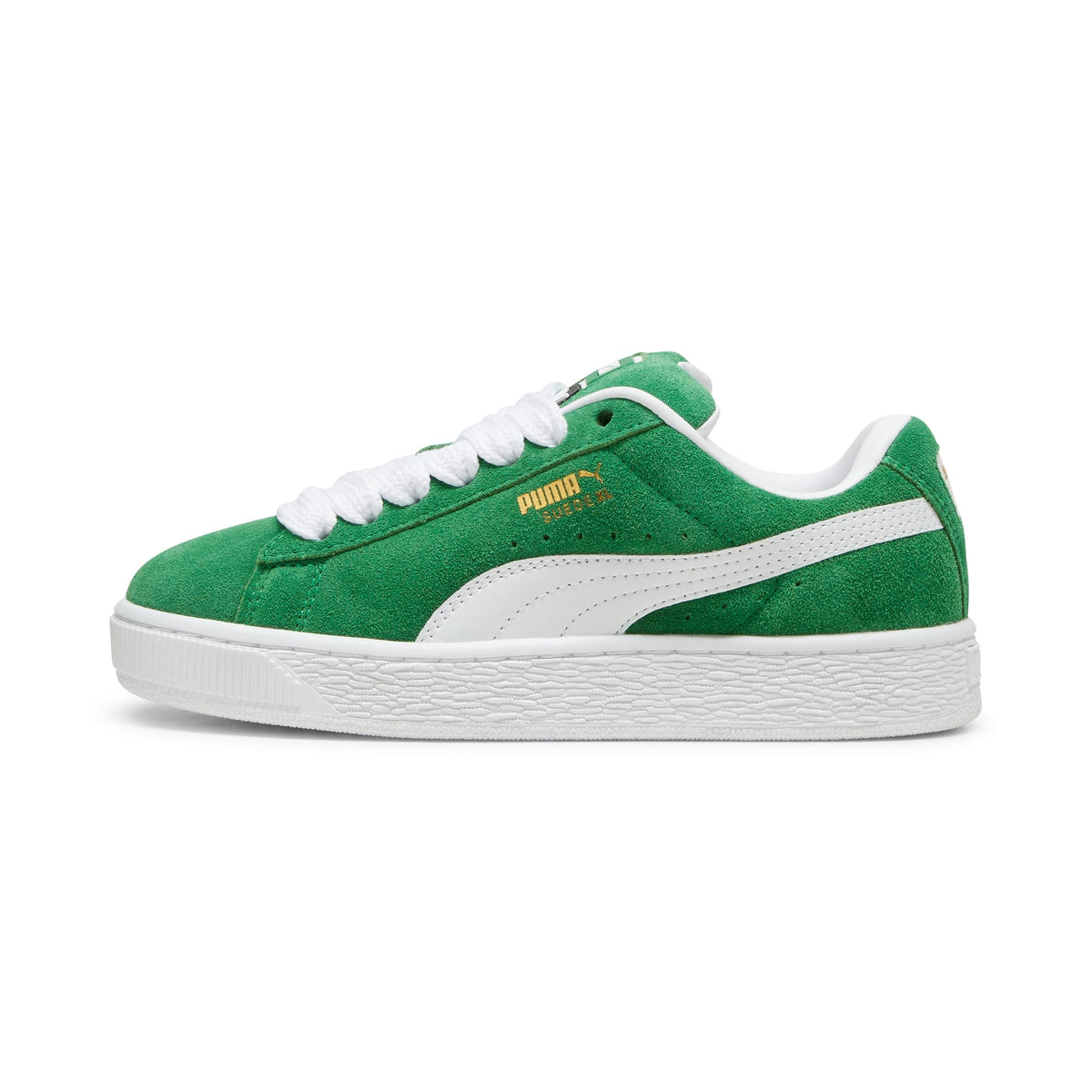 7 Colores, Tenis juvenil Suede XL – Archive Green-PUMA White – vista 1