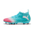 Tenis juveniles FUTURE 8 MATCH RCRR para superficies firmes y superficies artificiales – Hero Blue-PUMA White-Sunset Pink – vista 1