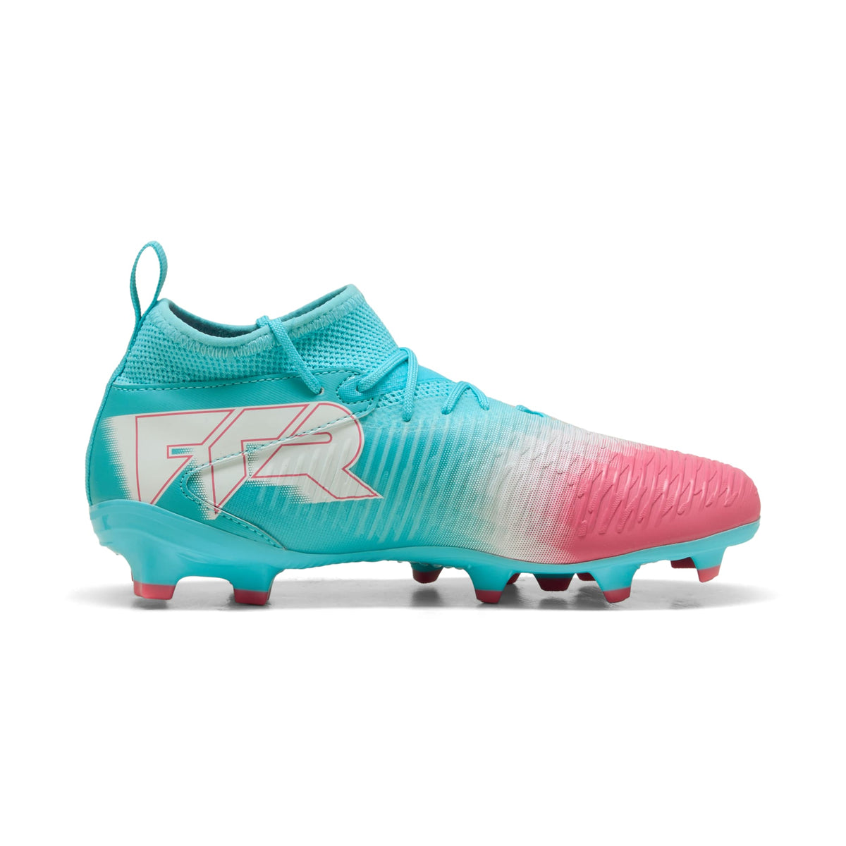 Tenis juveniles FUTURE 8 MATCH RCRR para superficies firmes y superficies artificiales – Hero Blue-PUMA White-Sunset Pink – vista 5