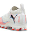 3 Colores, Tenis juveniles FUTURE 8 MATCH para superficies firmes y superficies artificiales – PUMA White-PUMA Black-Glowing Red – vista 3