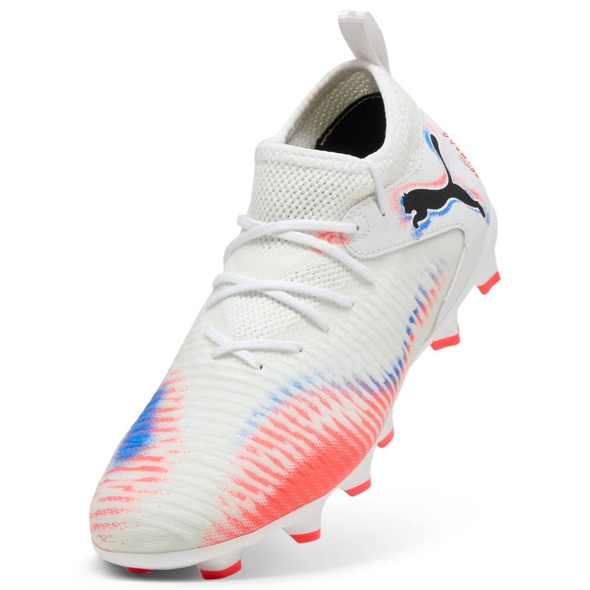 3 Colores, Tenis juveniles FUTURE 8 MATCH para superficies firmes y superficies artificiales – PUMA White-PUMA Black-Glowing Red – vista 6
