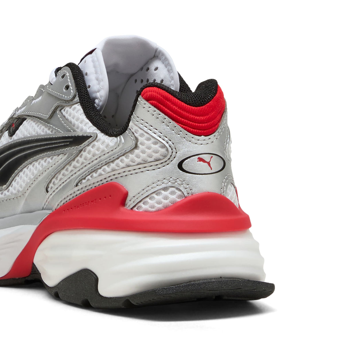 8 Colores, Tenis juveniles Fade – PUMA White-For All Time Red – vista 3