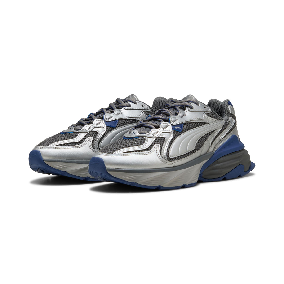 8 Colores, Tenis juveniles Fade – Blue Jewel-PUMA Silver – vista 2