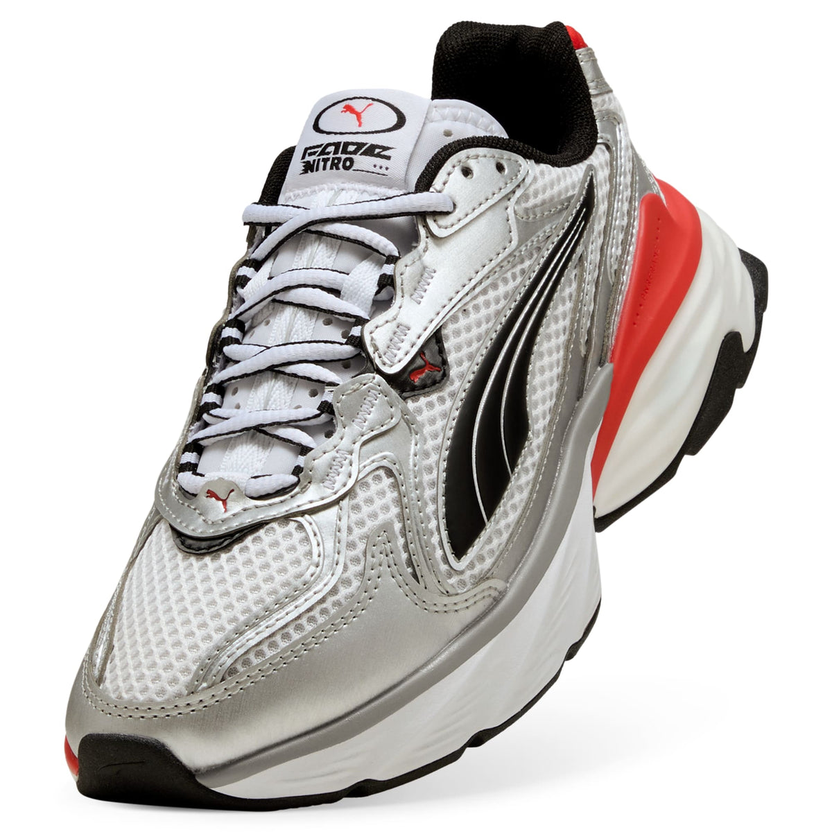 8 Colores, Tenis juveniles Fade – PUMA White-For All Time Red – vista 6