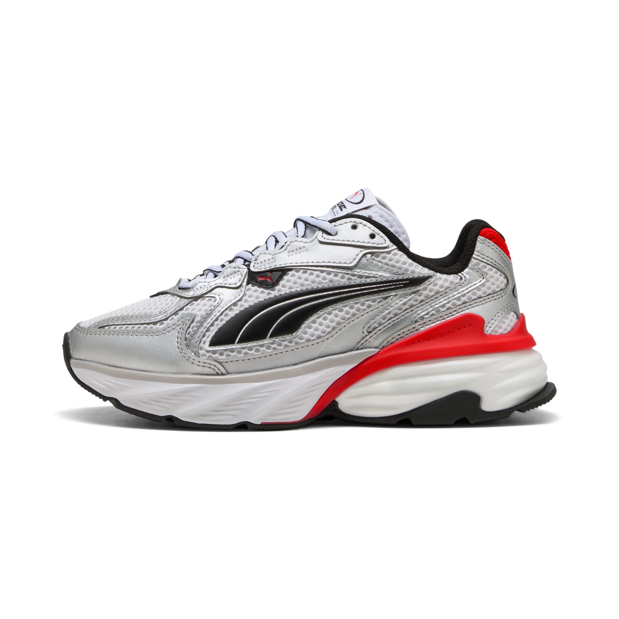 8 Colores, Tenis juveniles Fade – PUMA White-For All Time Red – vista 1
