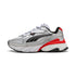 8 Colores, Tenis juveniles Fade – PUMA White-For All Time Red – vista 1