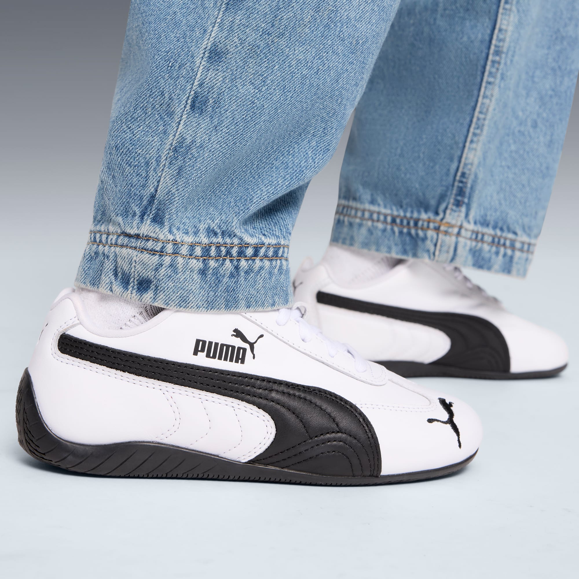 Tenis juveniles Speedcat Full Leather – PUMA White-PUMA Black – vista 2