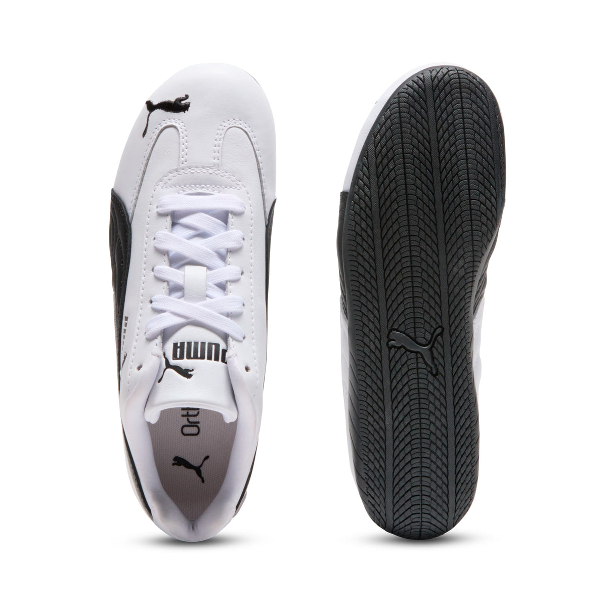 Tenis juveniles Speedcat Full Leather – PUMA White-PUMA Black – vista 6