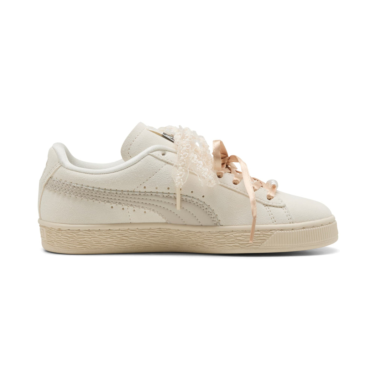 2 Colores, Tenis juveniles Suede Bloom – Frosted Ivory-Silver Fog – vista 7
