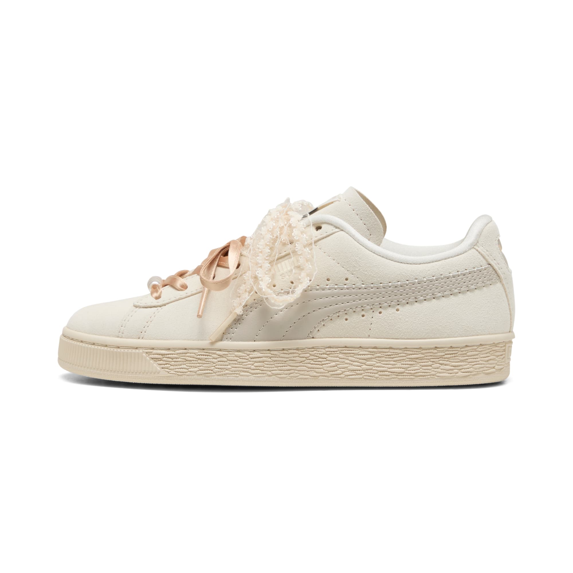 2 Colores, Tenis juveniles Suede Bloom – Frosted Ivory-Silver Fog – vista 1