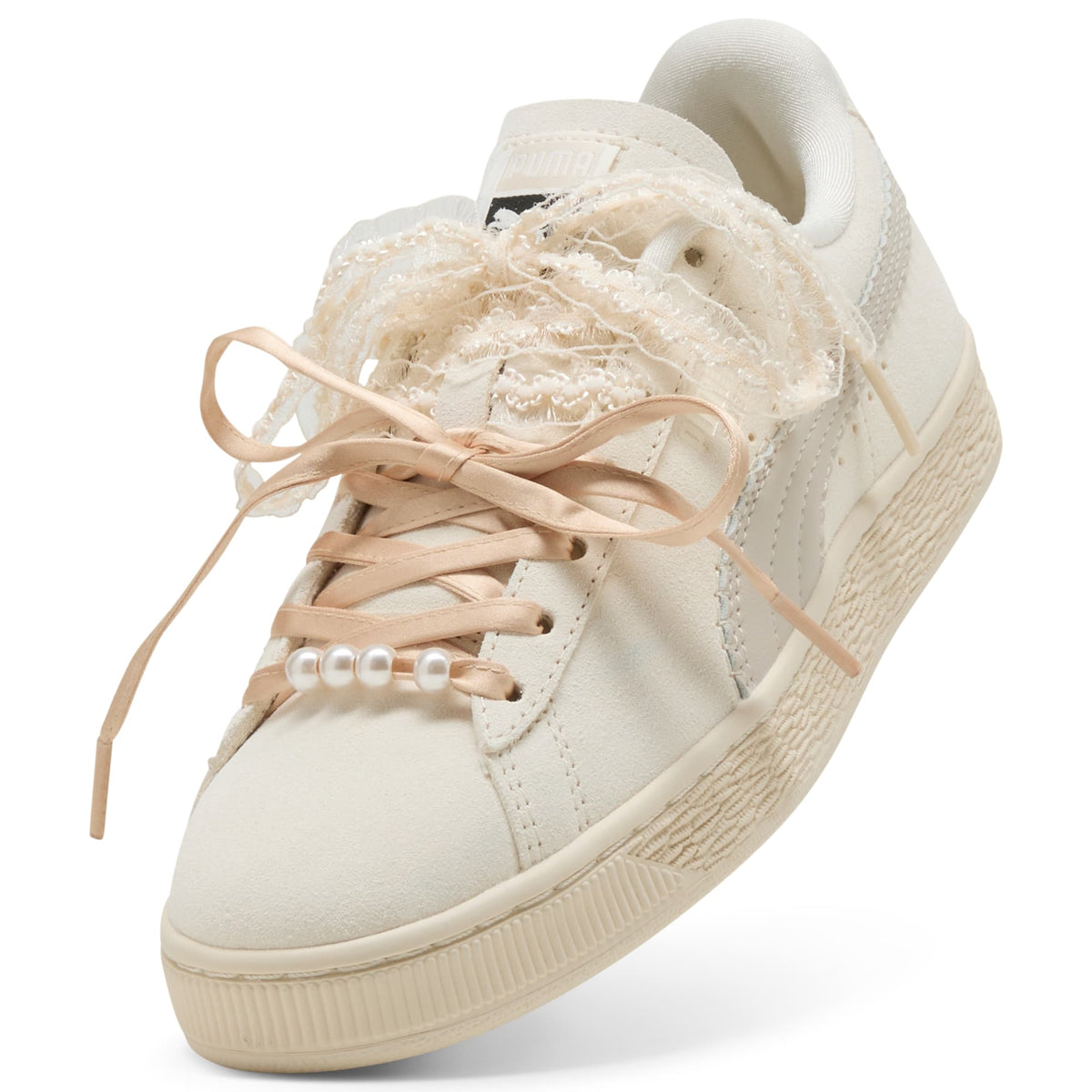 2 Colores, Tenis juveniles Suede Bloom – Frosted Ivory-Silver Fog – vista 8