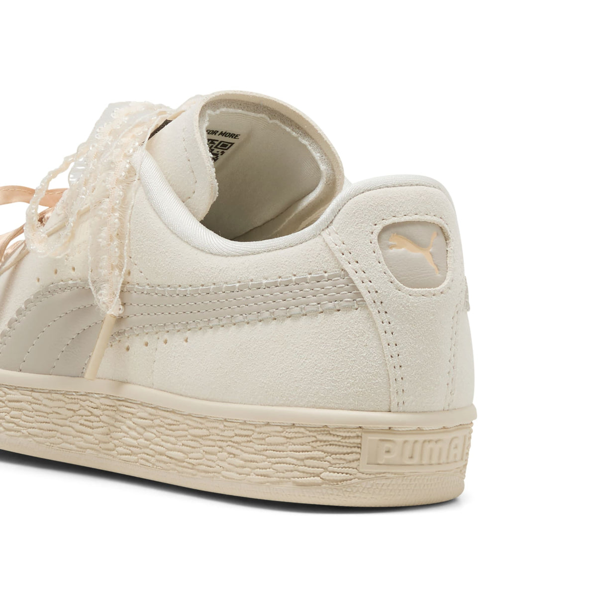 2 Colores, Tenis juveniles Suede Bloom – Frosted Ivory-Silver Fog – vista 5