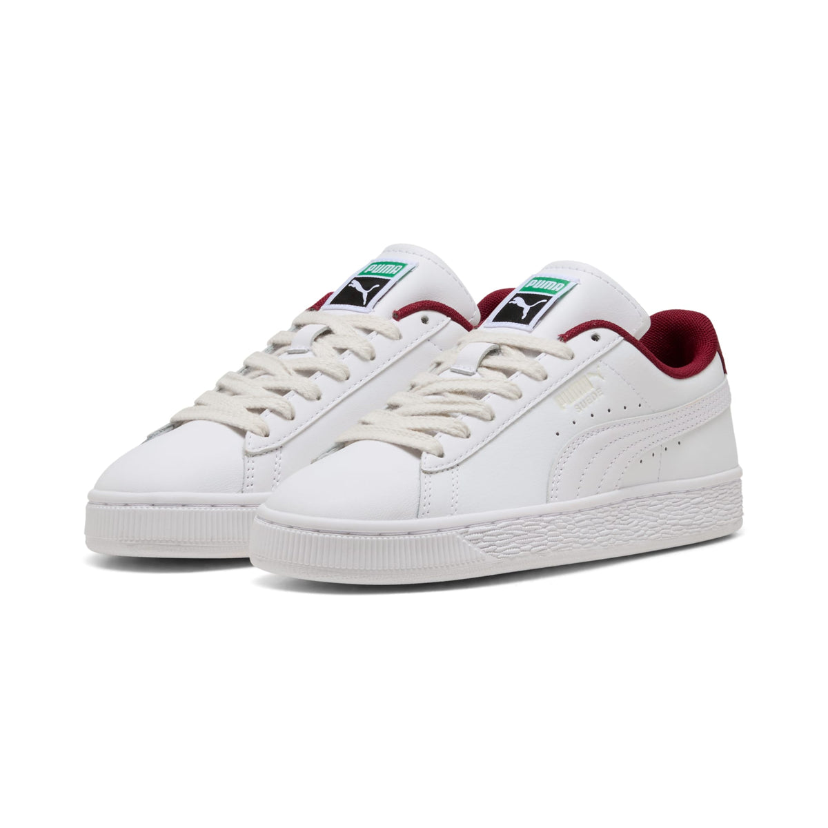 3 Colores, Tenis juveniles Suede – PUMA White-Team Regal Red – vista 2