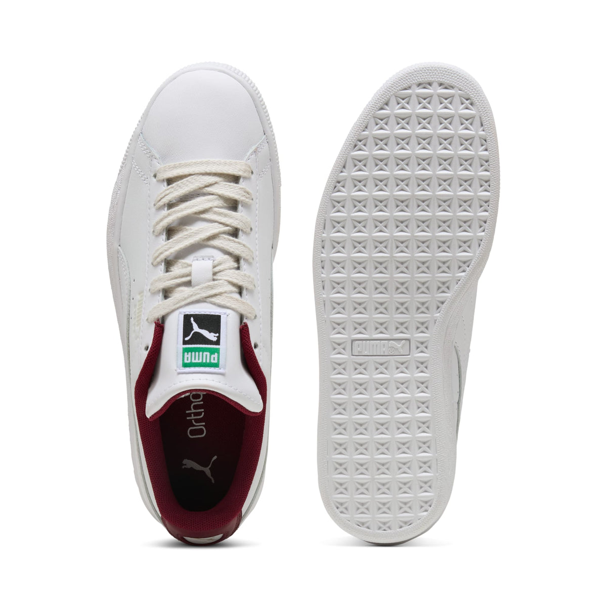 3 Colores, Tenis juveniles Suede – PUMA White-Team Regal Red – vista 4