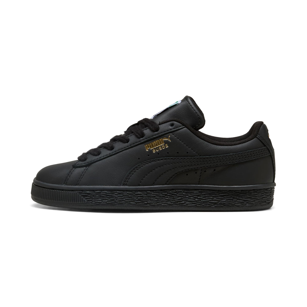 3 Colores, Tenis juveniles Suede – PUMA Black-Archive Green – vista 1