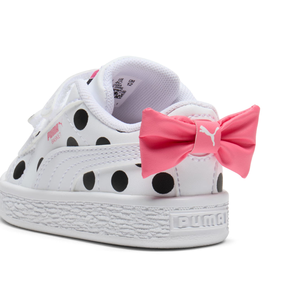 Tenis para infantes Basket Bow – PUMA White-PUMA Black-Magic Rose – vista 3