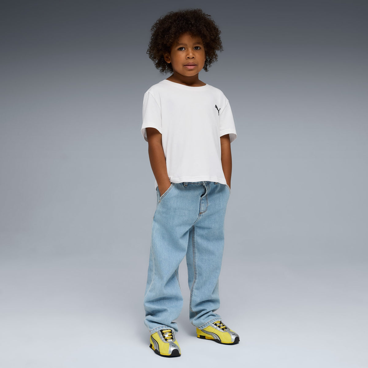 9 Colores, Tenis para niños H-Street OG – Lemon Meringue-PUMA Silver – vista 3