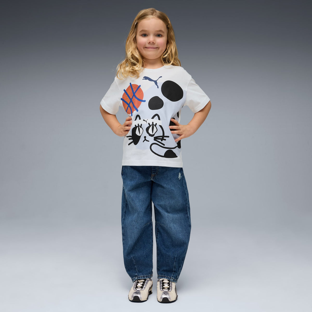 9 Colores, Tenis para niños H-Street OG – Frosted Ivory-PUMA Silver – vista 3