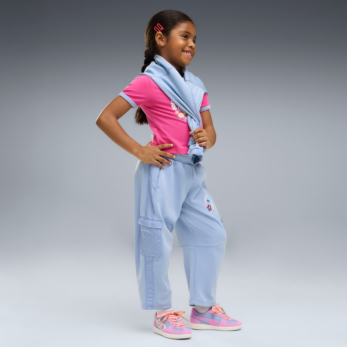 Tenis para niños PUMA x DORA THE EXPLORER Palermo – Mauve Glow-Warm White – vista 3