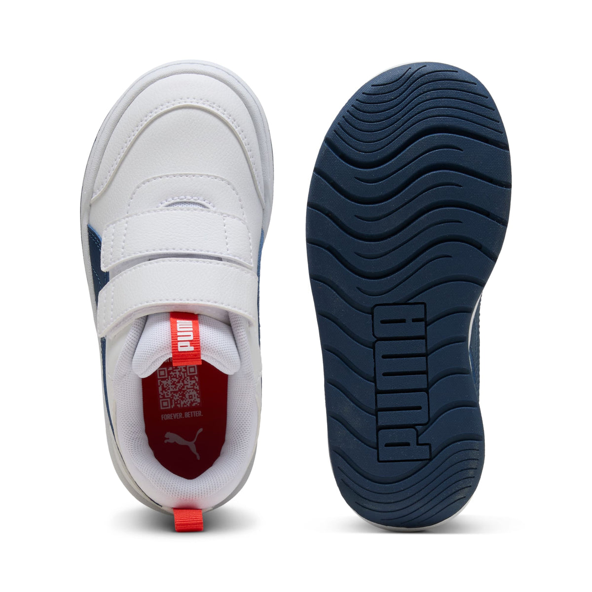 3 Colores, Tenis para niños Puma Multiflex 2 SL – PUMA White-Persian Blue – vista 4