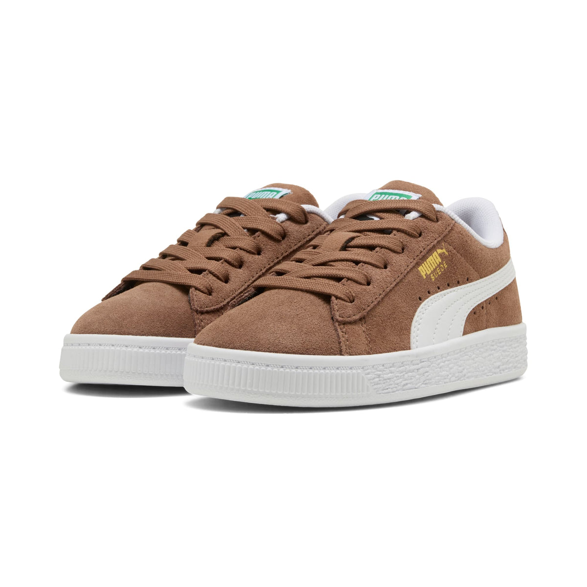 7 Colores, Tenis para niños Suede Classic – Haute Coffee-PUMA White – vista 4