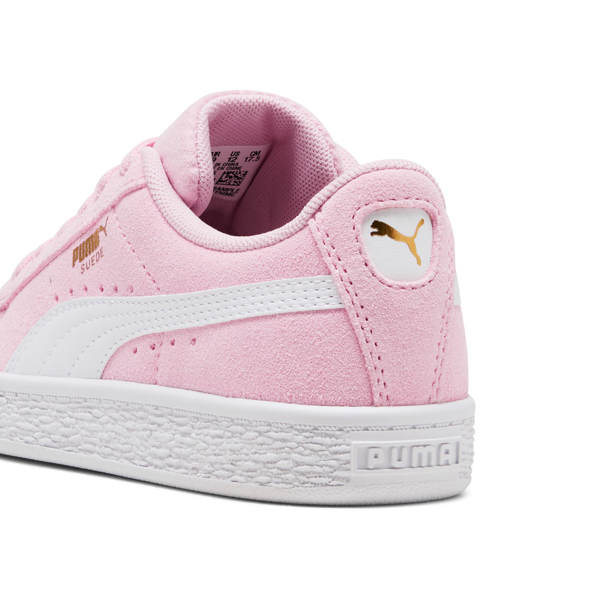 7 Colores, Tenis para niños Suede Classic – Pink Lady-PUMA White – vista 3