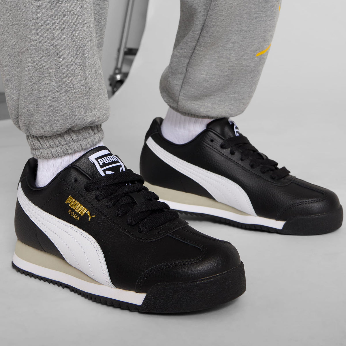 3 Colores, Tenis para niños grandes Roma 24 Standard – Puma Black-Puma White – vista 2