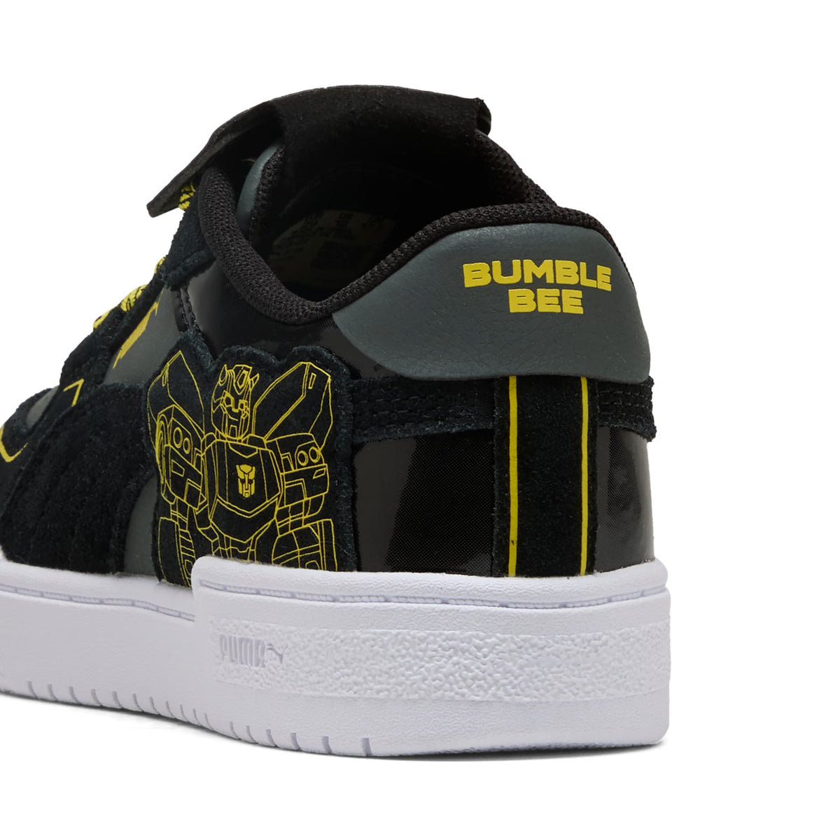 Tenis para niños pequeños PUMA x TRANSFORMERS California Pro – PUMA Black-Bright Mango Yellow – vista 5