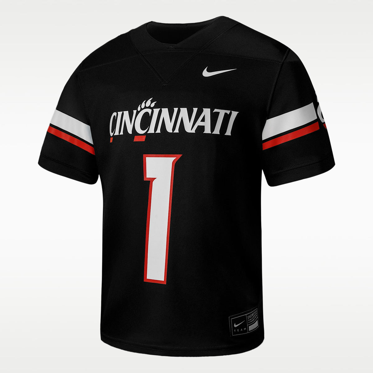 Jersey universitario Nike Untouchable Game para niños talla grande Cincinnati – Negro – vista 1