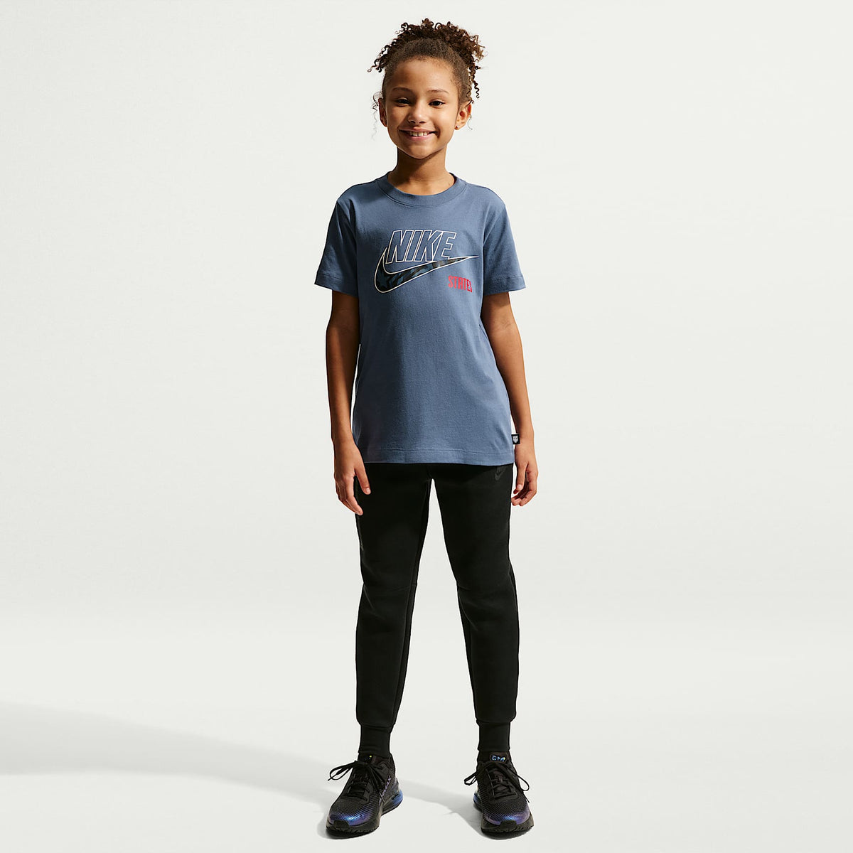 Playera de fútbol Nike para niños talla grande de la selección nacional de fútbol masculino de Estados Unidos – Azul difuso – vista 4