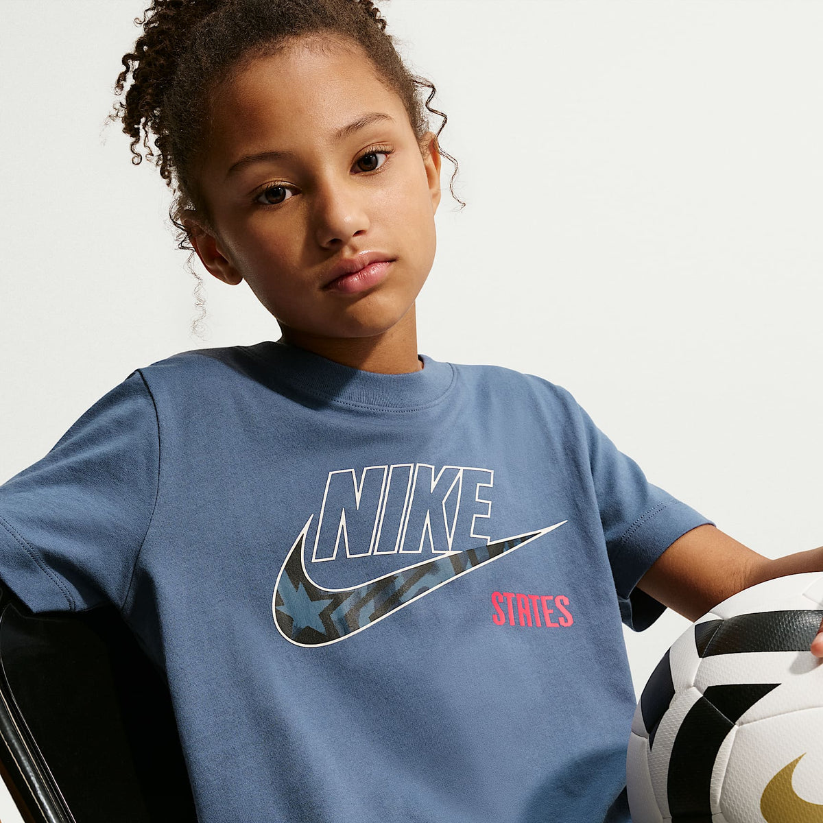 Playera de fútbol Nike para niños talla grande de la selección nacional de fútbol masculino de Estados Unidos – Azul difuso – vista 3