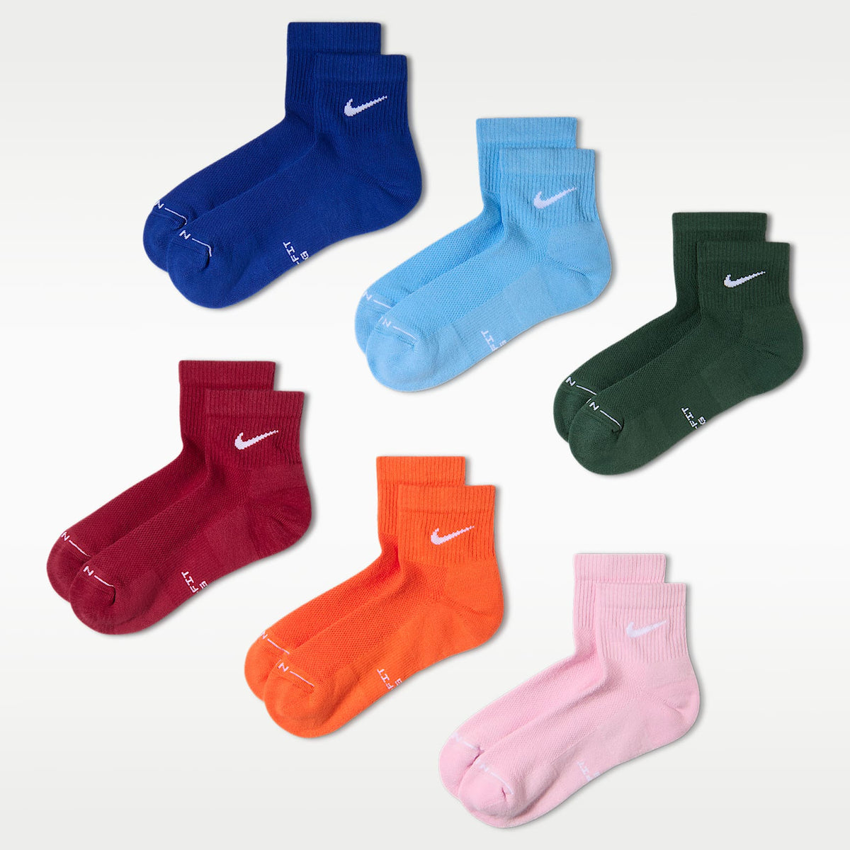 Calcetines al tobillo (6 pares) Nike Everyday Elevated – Multicolor – vista 1